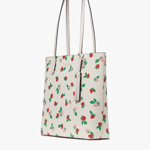 NWT💃Kate Spade Jana Tossed Strawberry Printed Tote - Picture 7 of 11
